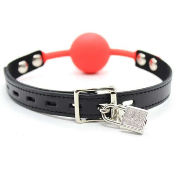 Ball Gag + Block (rosso) - obrazek 3