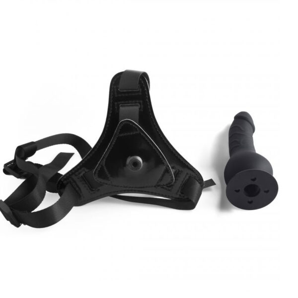 Cintura regolabile strap on Black con fallo realistico - obrazek 3