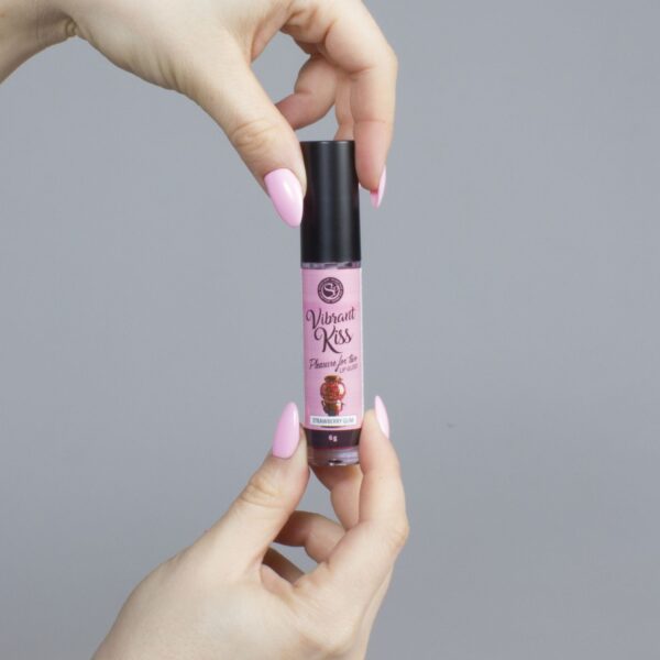 LIP GLOSS VIBRANT KISS STRAWBERRY GUM - obrazek 3