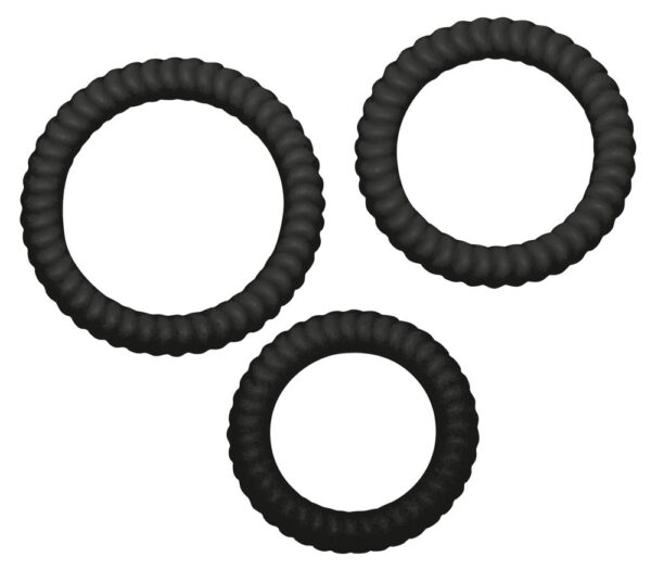 Lust 3 Cock Rings black - obrazek 3