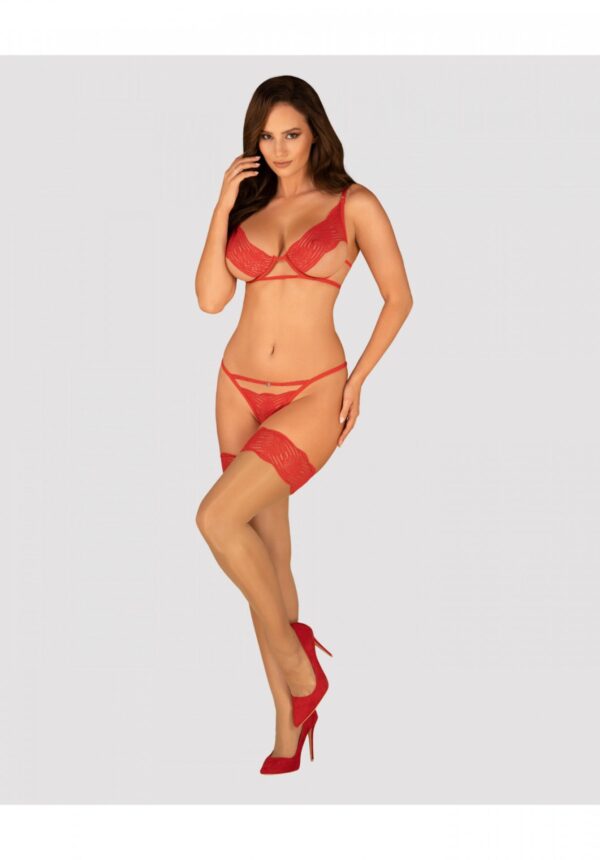 Bielizna Mellania komplet czerwony  S/M - obrazek 3