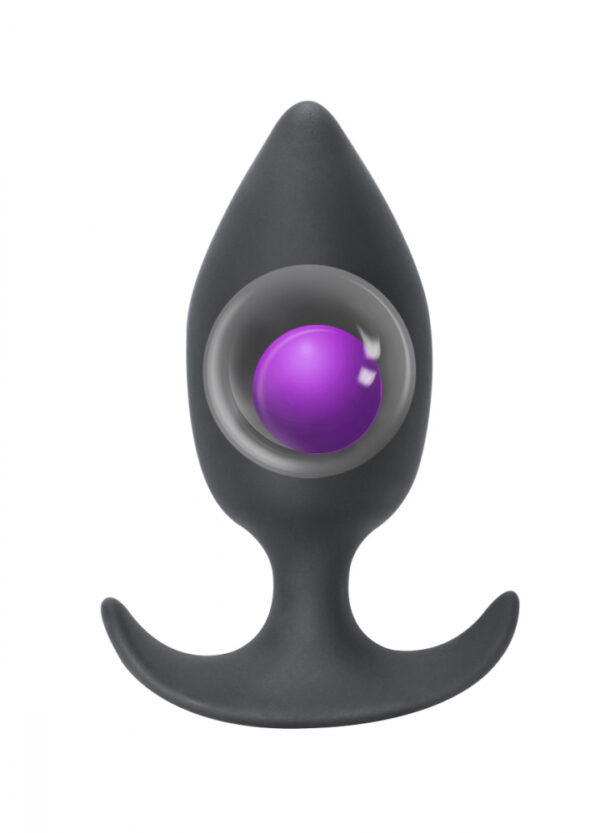 Plug Anal plug with misplaced center of gravity Spice it up Insatiable Dark Grey - obrazek 3