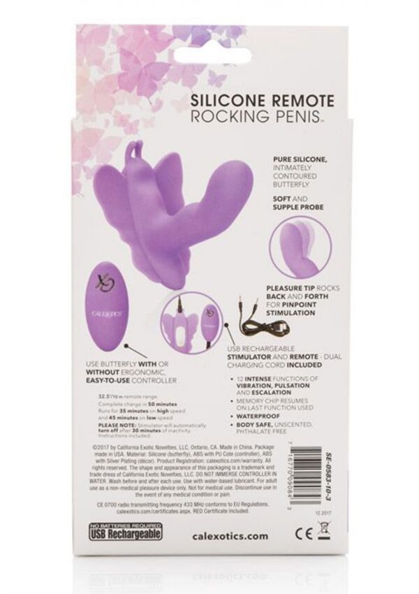 Butterfly Remote Rocking Penis Purple - obrazek 3