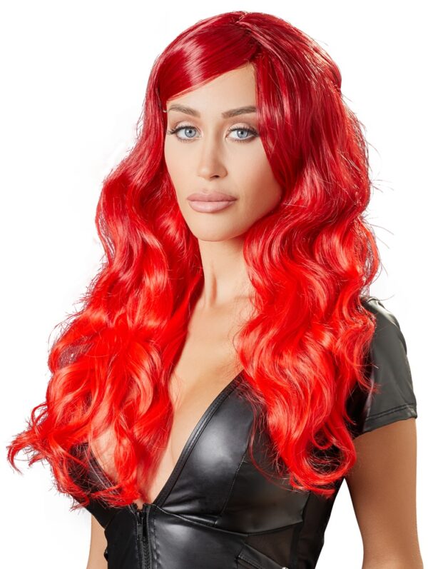 Wig red wavy long - obrazek 3