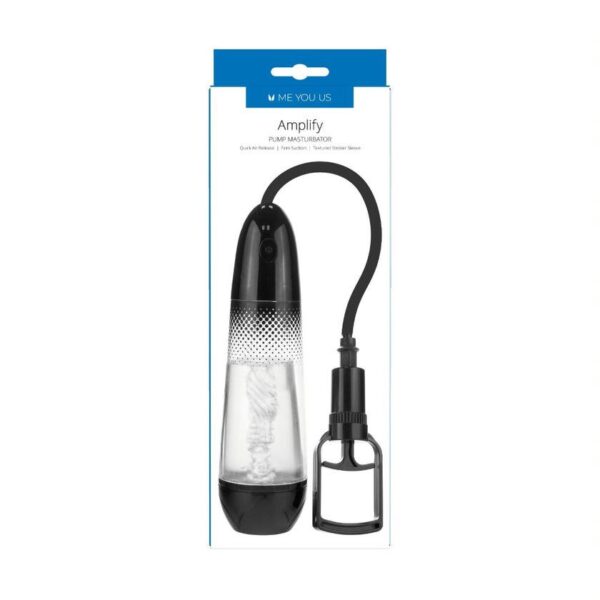 Pompka  Me You Us Amplify Pump Masturbator Clear/Black - obrazek 3