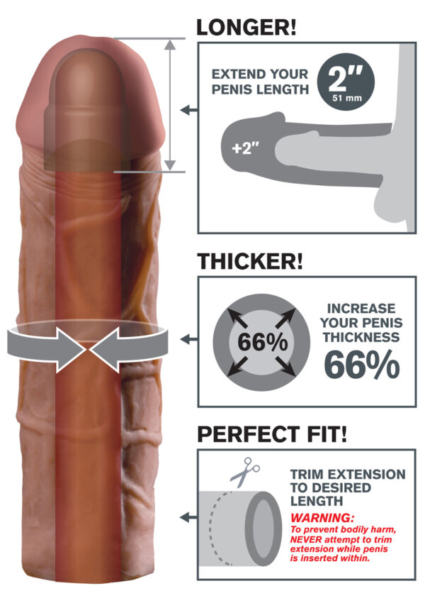 FX Mega 2 Inch Extension Brown skin tone - obrazek 3