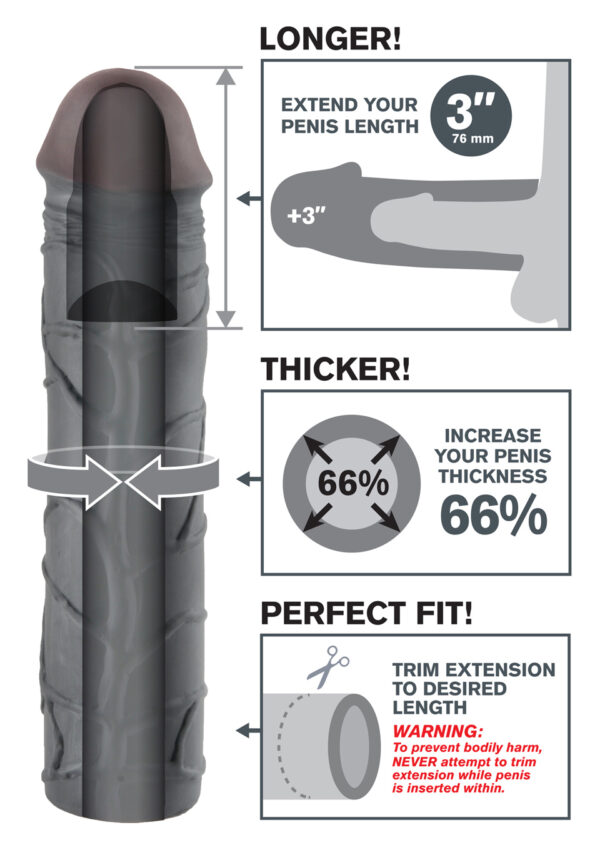 FX Mega 3 Inch Extension Black - obrazek 3