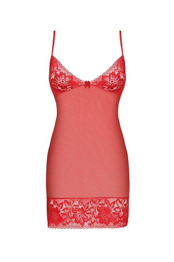 Bielizna   Vanessa XXL/XXXL (czerwona halka/red chemise) - obrazek 3