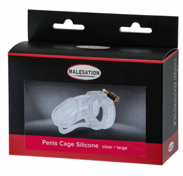 MALESATION Penis Cage Silicone large clear - obrazek 3