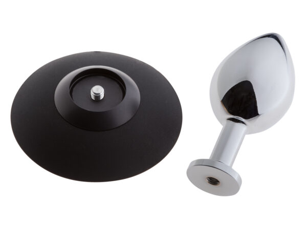 MALESATION Alu Plug with suction cup medium, chrome - obrazek 3