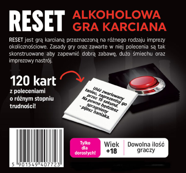Gry RESET alkoholowa gra karciana - obrazek 3