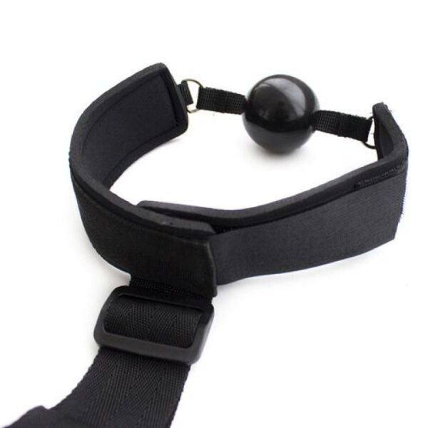 Costrittivio Bondage Back Restraint+gag black - obrazek 3