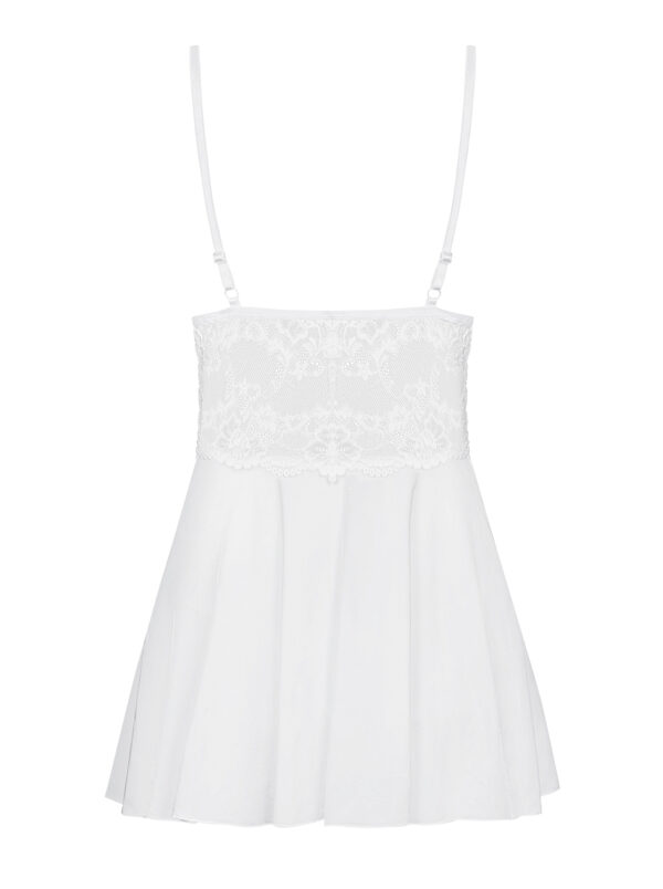 Bielizna 810 BAB 2 babydoll i stringi biała  S/M - obrazek 3