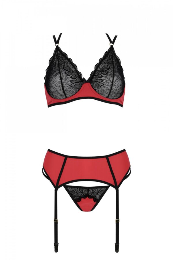 Bielizna MAGNOLIA SET red L/XL - obrazek 3
