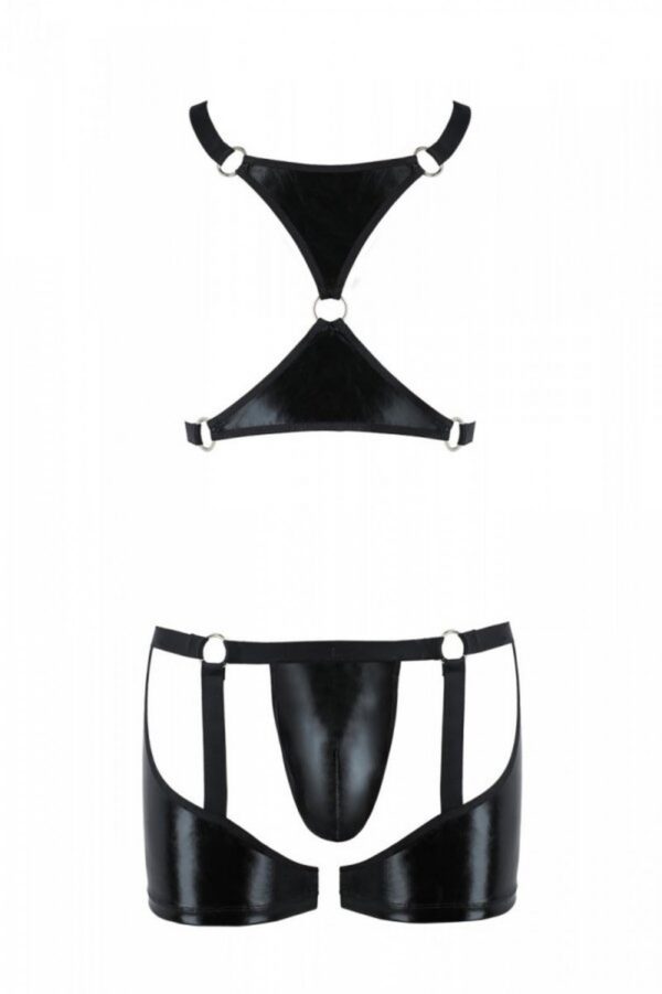 047 SET ARON black S/M   Passion - obrazek 3