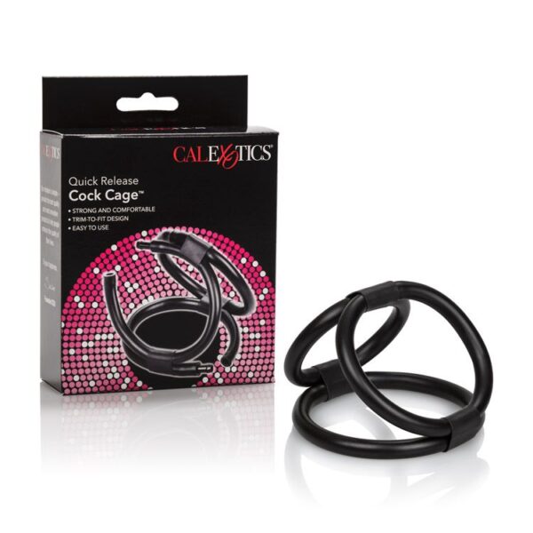 Quick Release Cock Cage Black - obrazek 3