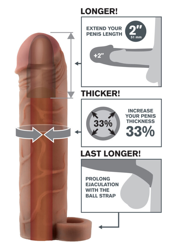 Perfect 2 Inch With Ball Strap Brown skin tone - obrazek 3