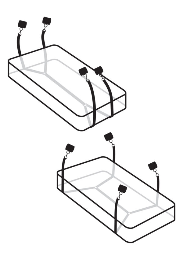 Wraparound Mattress Restraints Black - obrazek 3