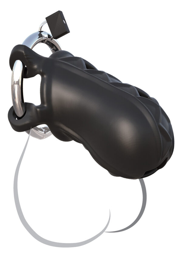 Extreme Silicone Cock Blocker Black - obrazek 3