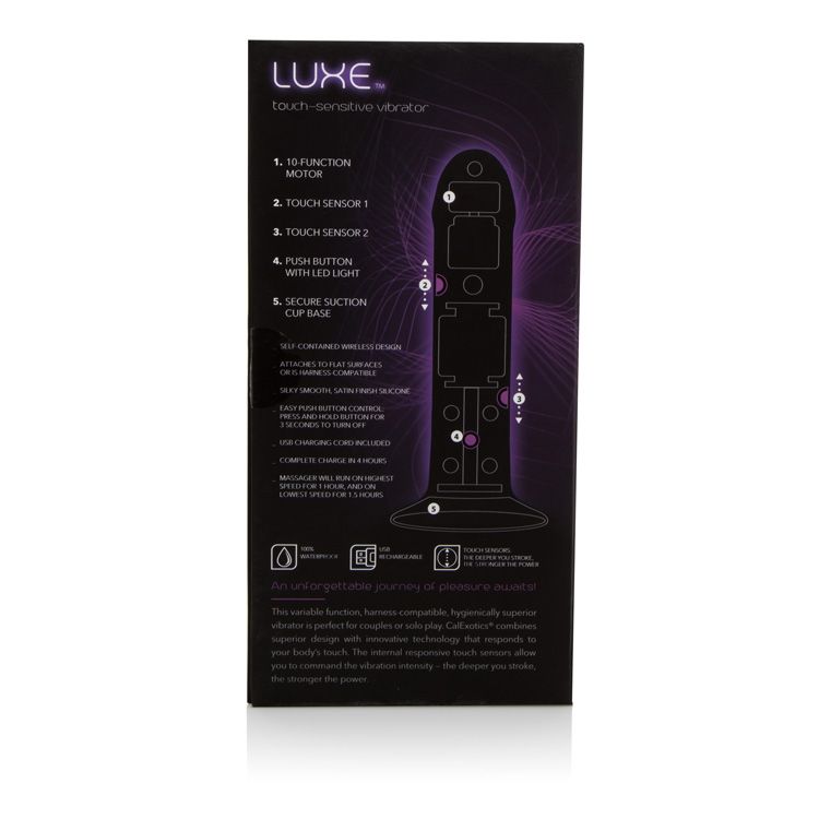 Luxe Touch Sensitive Vibrator Purple - obrazek 3