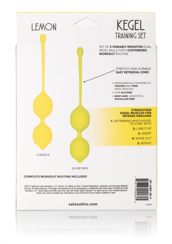 Kegel Training Set Lemon Yellow - obrazek 3