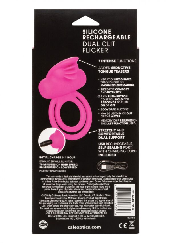 Dual Clit Flicker Enhancer Pink - obrazek 3