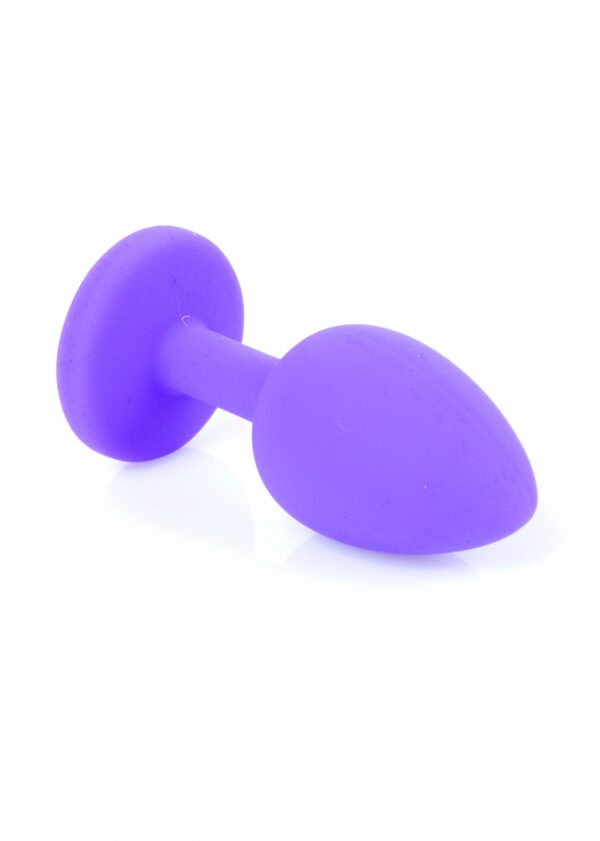 Plug Jewellery Purple Silicon PLUG Small  Red Diamond - obrazek 3