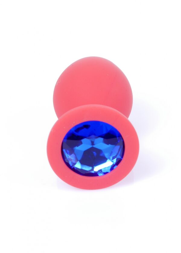 Plug Jewellery Red Silicon PLUG Medium  Blue Diamond - obrazek 3