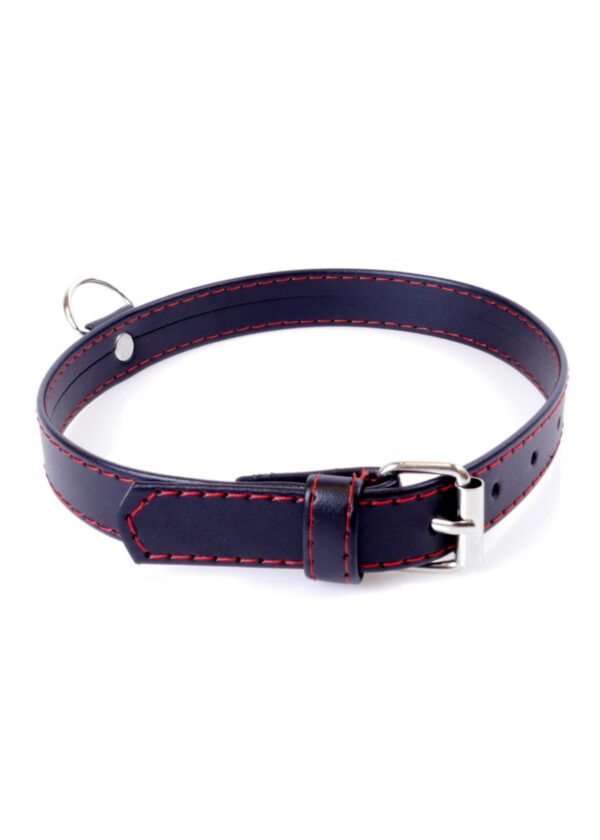 Fetish B    Series Collar  2cm Red Line - obrazek 3