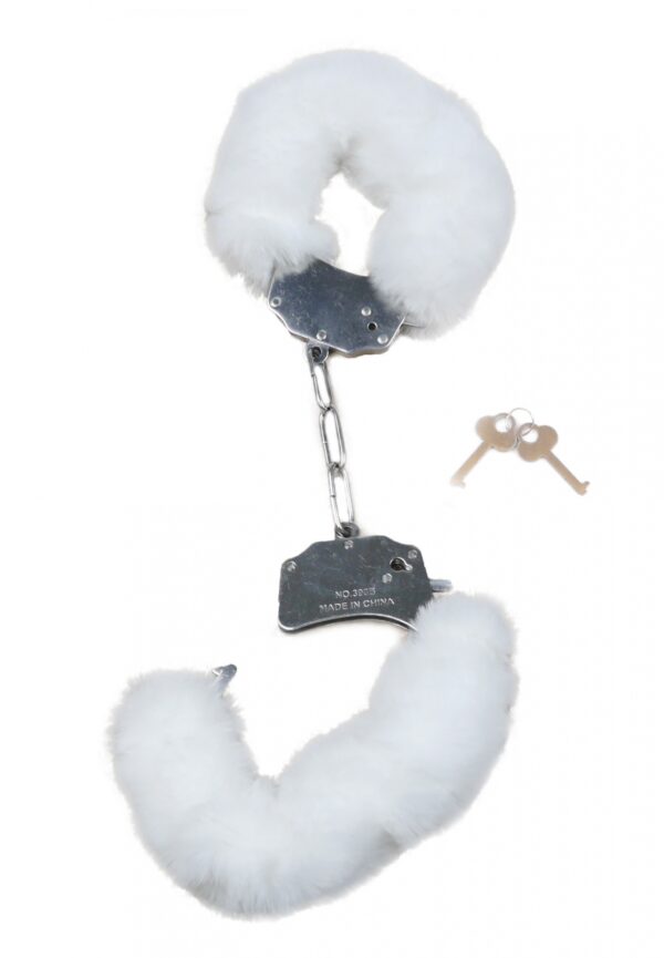 Kajdanki Fetish B   Series   Furry Cuffs White - obrazek 3