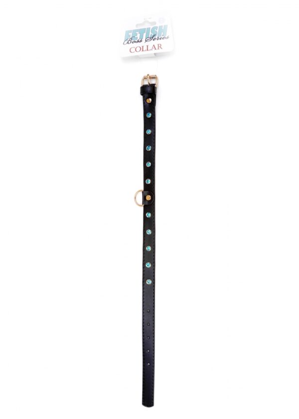 Fetish B   Series Collar   2 cm turquoise crystal - obrazek 3
