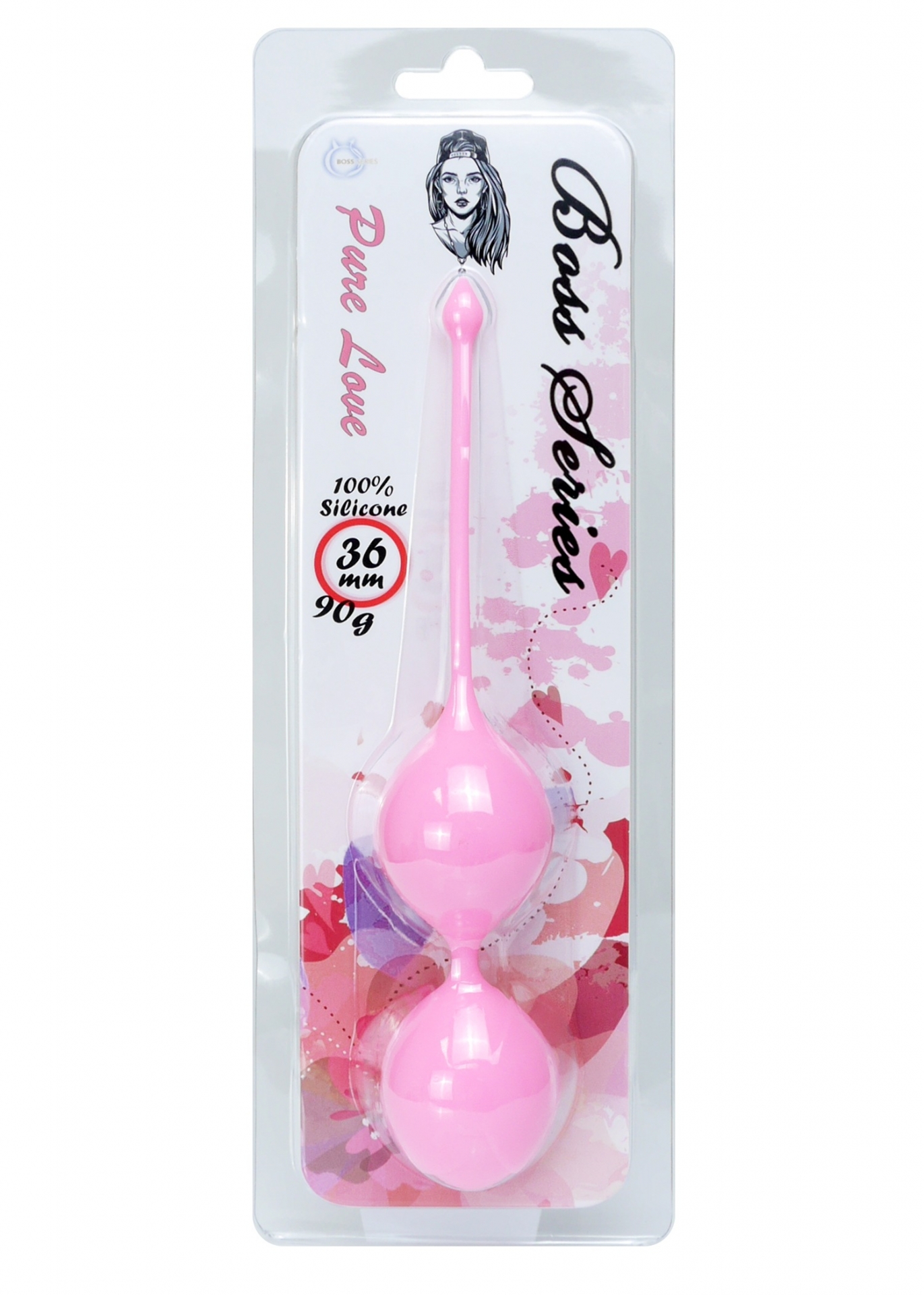 Silicone Kegel Balls 36mm 90g Pink B Series - obrazek 3