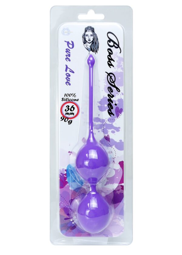 Silicone Kegel Balls 36mm 90g Purple   B   Series - obrazek 3