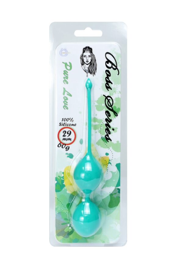 Silicone Kegel Balls 29mm 60g Green   B   Series - obrazek 3