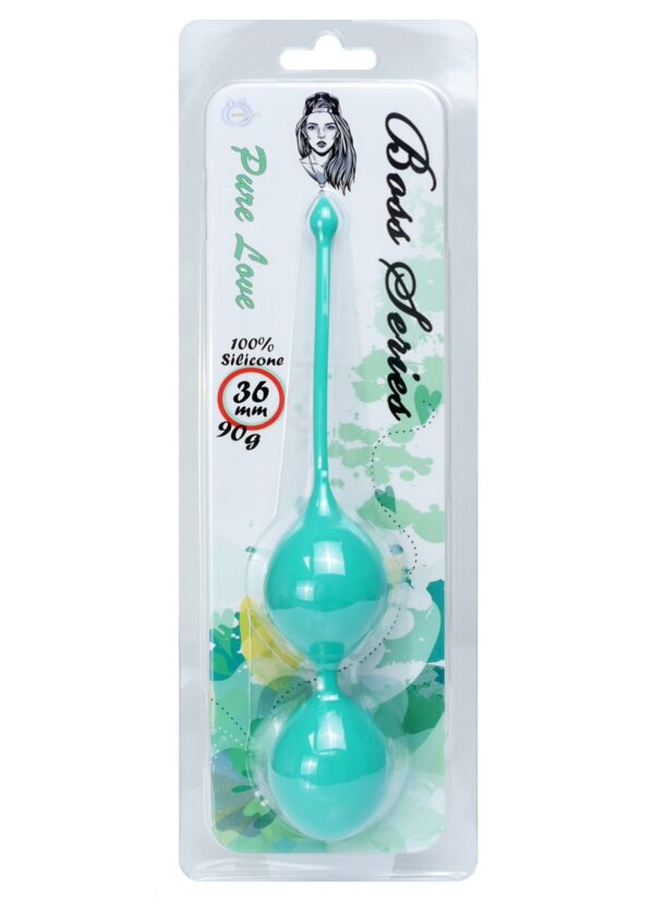 Silicone Kegel Balls 36mm 90g Green   B   Series - obrazek 3