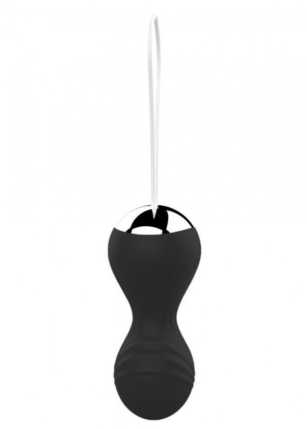 Kulki Vibrating Silicone Kegel Balls USB 10 Function / Remote control  Black - obrazek 3