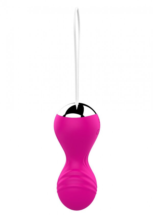 Kulki Vibrating Silicone Kegel Balls USB 10 Function / Remote control  Pink - obrazek 3