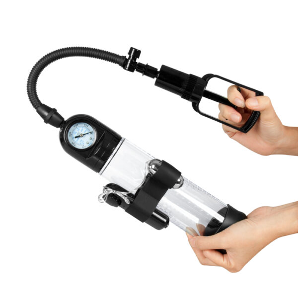 Pompka Powerpump MASTER Vibrating   Black&Clear - obrazek 3
