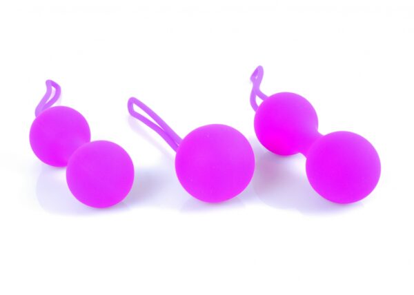 Kulki Silicone Kegal Balls Set   Purple - obrazek 3