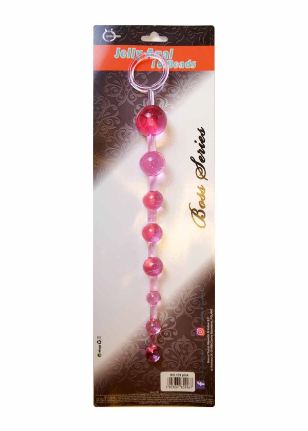 Plug/kulki Jelly Anal 10 Beads Pink - obrazek 3