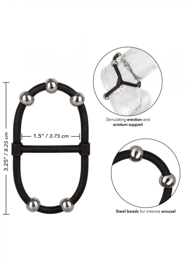 Beaded Dual Silicone Maximizer Black - obrazek 3