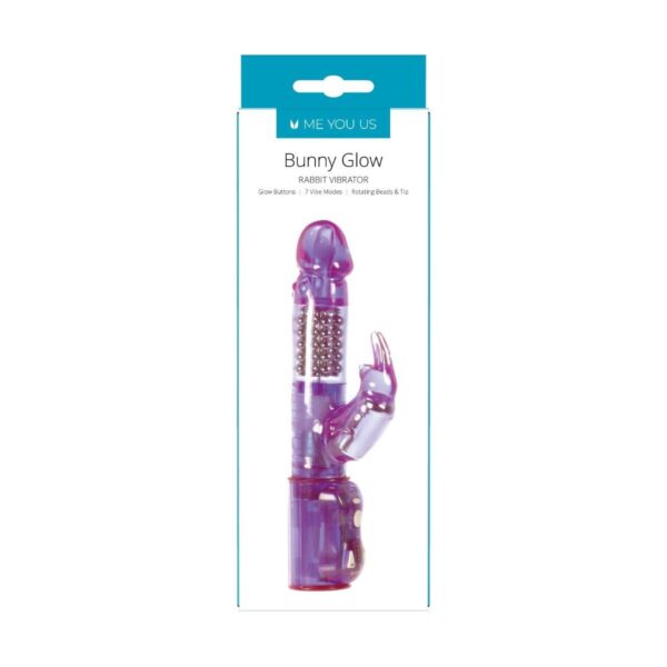 Me You Us Bunny Glow Rabbit Vibrator Purple - obrazek 3