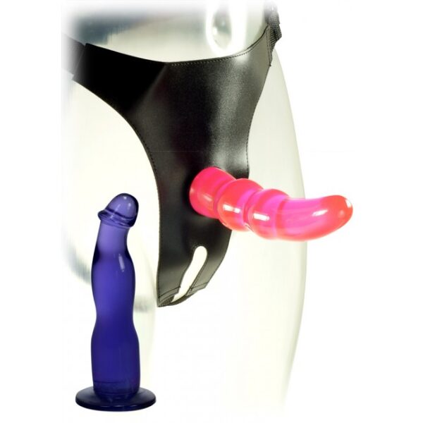 Proteza  Me You Us Double Tip Strap On Pink - obrazek 3