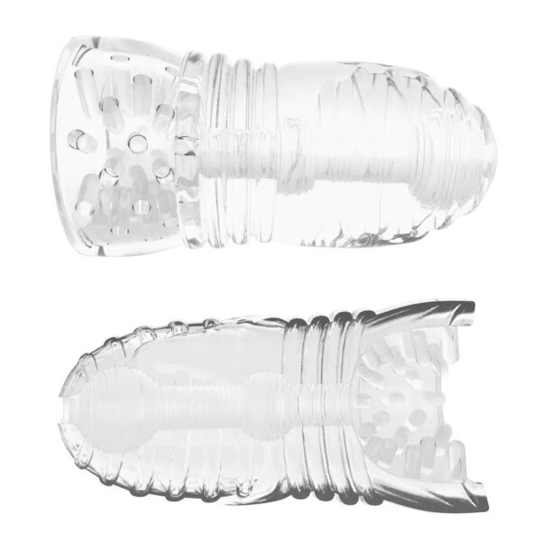 Masturbator  Me You Us Glacier Dual End Stroker Male Masturbator Transparent - obrazek 3