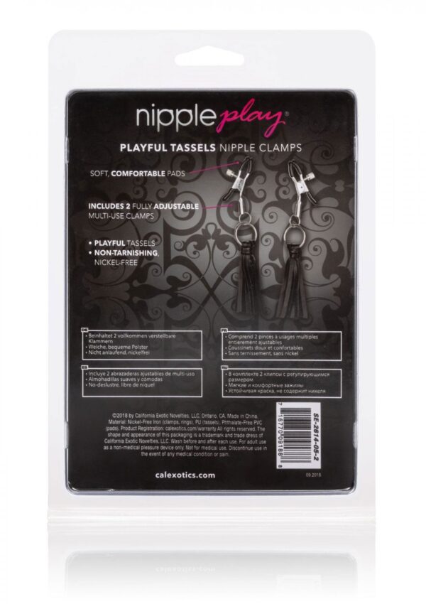 Playful Tassels Nipple Clamps Black - obrazek 3