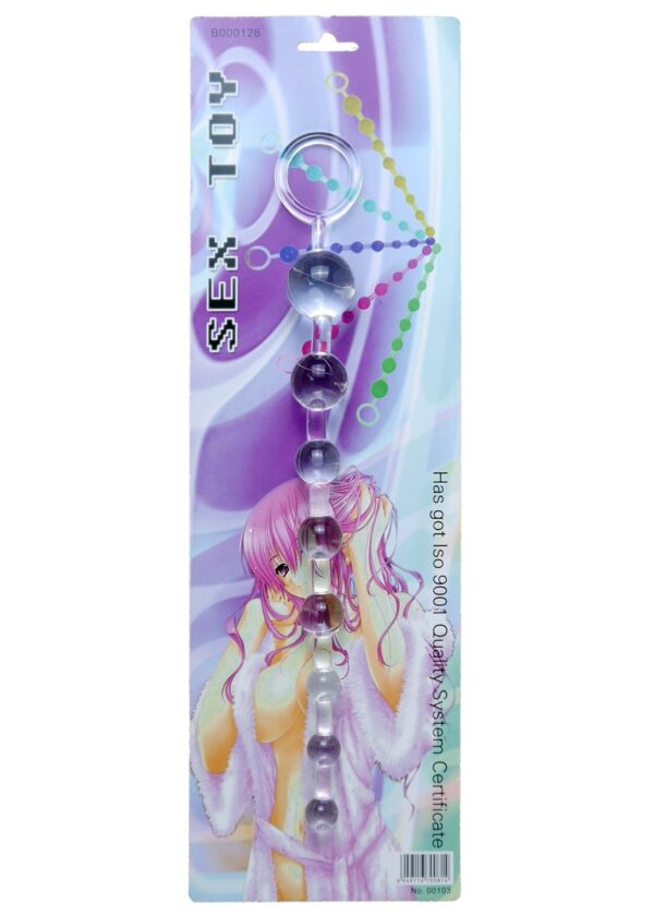 Plug/kulki Jelly Anal 10 Beads Clear - obrazek 3