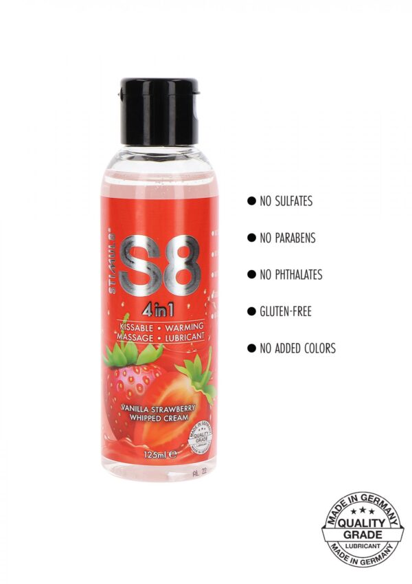 S8 4 in 1 Dessert Lube 125ml Strawberry - obrazek 3