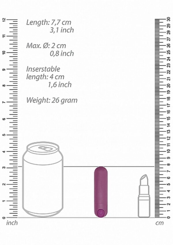10 Speed Rechargeable Bullet   Purple - obrazek 3