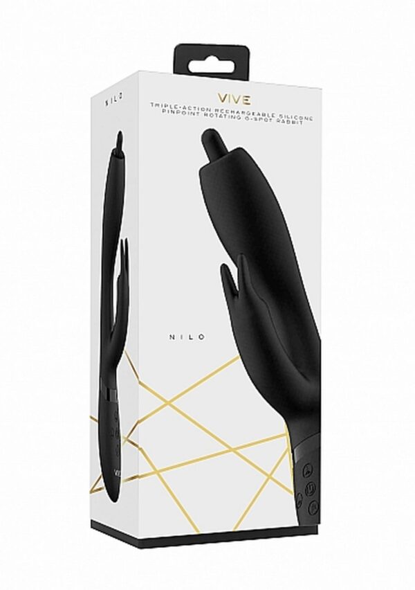 Nilo   Pinpoint Rotating G spot Rabbit   Black - obrazek 3