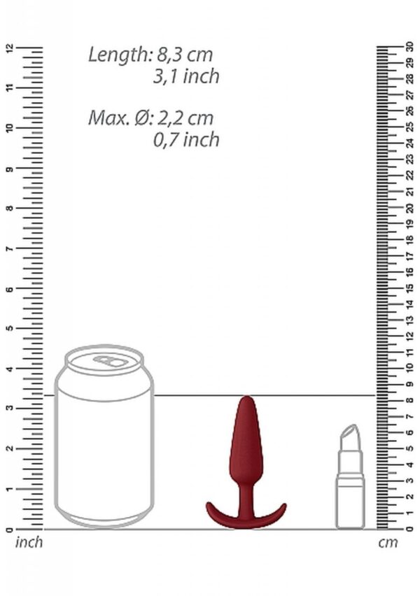 Slim Butt Plug   Red - obrazek 3